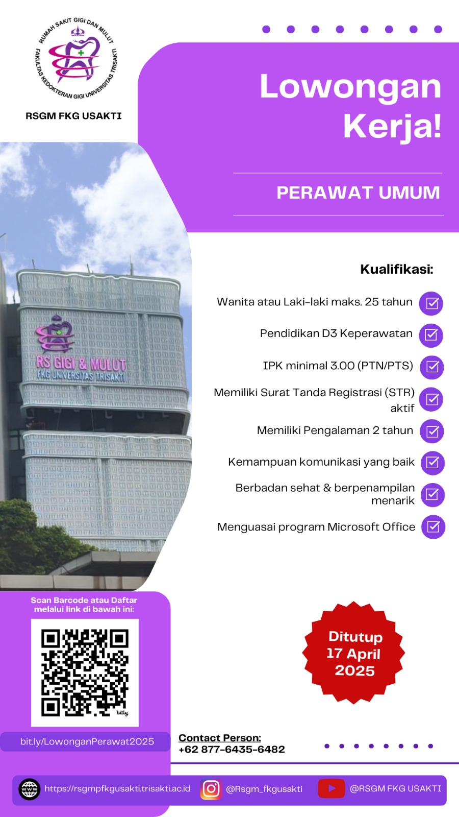 Loker RSGM FKG USAKTI